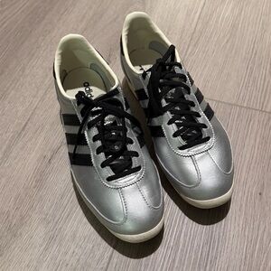 Adidas Women’s Silver SL 72 OG Sneakers with Black Stripes